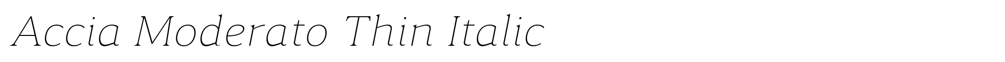 Accia Moderato Thin Italic image